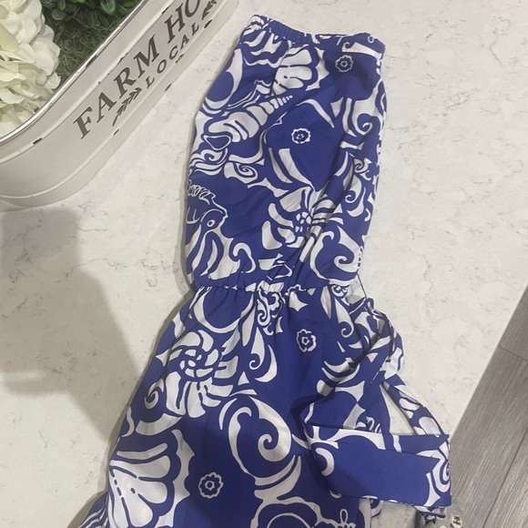 Lilly Pulitzer Pants - Lilly Pulitzer Blue and White Women's romper